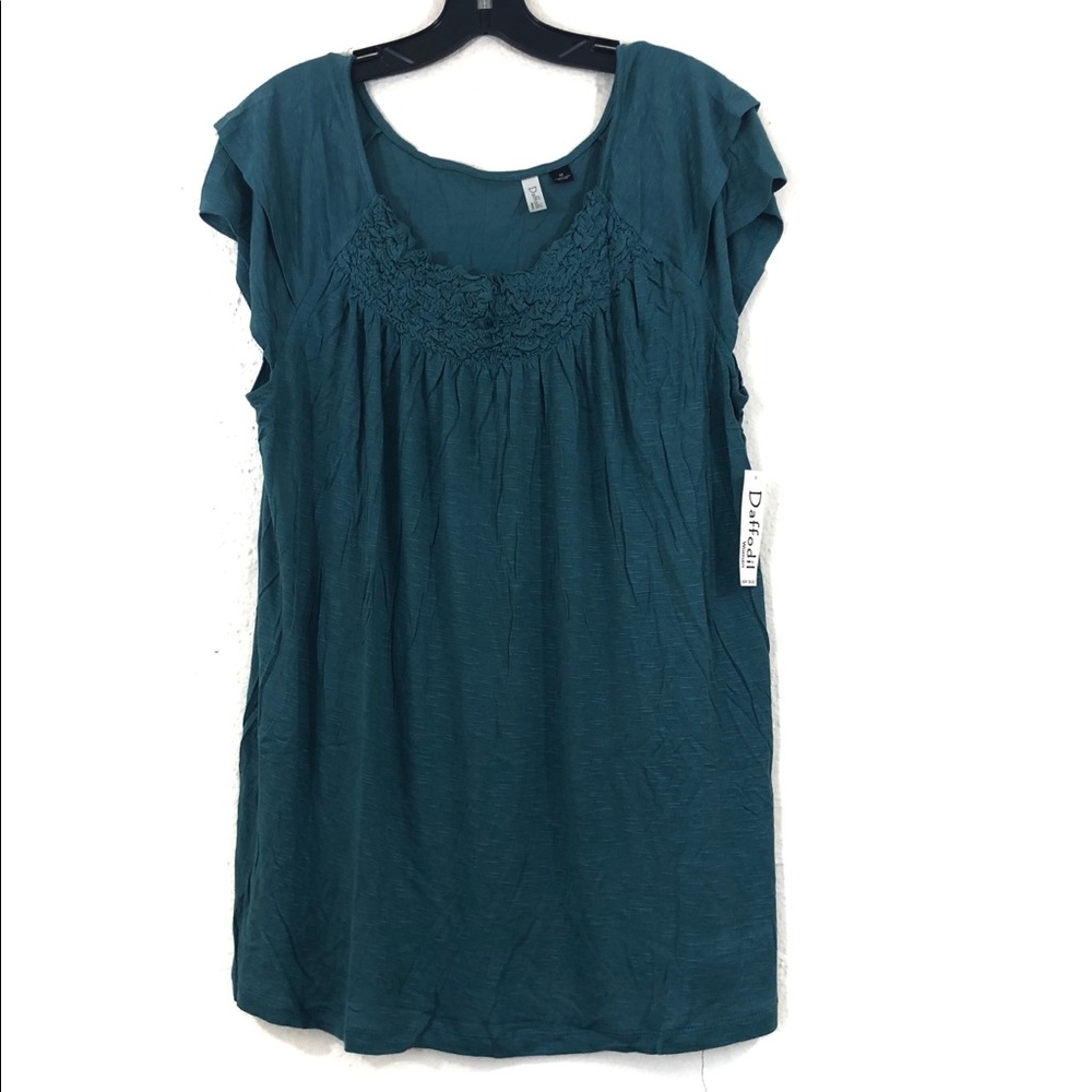 Daffodil Women’s Blue Shirt Size 3X NWT